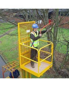 Forklift Safety Access Platform Cage Single Person Front Gate